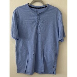 Gap Men's Cotton Short‎ Sleeve Blue Shirt Size Large